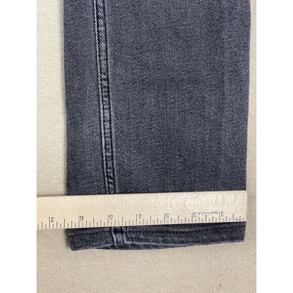 RE/DONE Jeans Womens 27 Black High Rise Stove Pipe Straight Leg Button Fly Denim - Picture 8 of 15